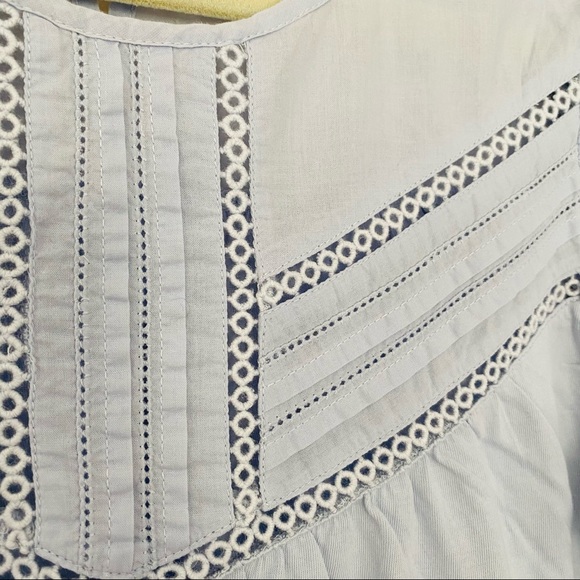 J.Crew Point Sur Eyelet Flutter Sleeve Top - Picture 7 of 7